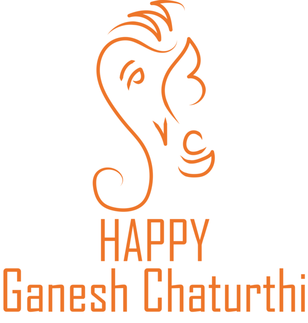 Transparent Ganesh Chaturthi Logo Hair removal Line for Vinayaka Chaturthi for Ganesh Chaturthi