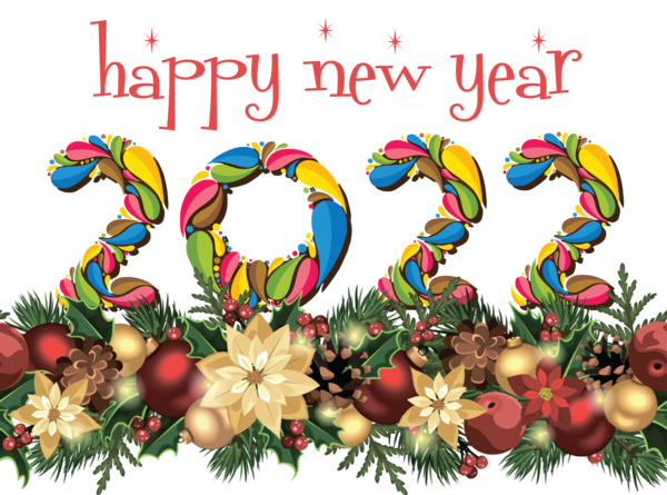 Transparent New Year Christmas Day Christmas decoration Transparency for Happy New Year 2022 for New Year