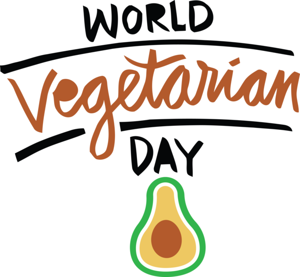 Transparent World Vegetarian Day Logo Line Meter for Vegetarian Day for World Vegetarian Day