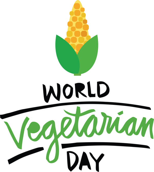 Transparent World Vegetarian Day Leaf Logo Line for Vegetarian Day for World Vegetarian Day