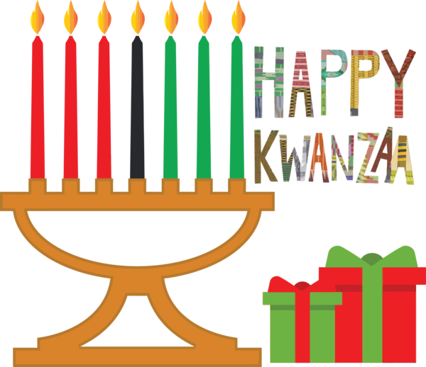 Transparent Kwanzaa Candle Holder Line Candle for Happy Kwanzaa for Kwanzaa
