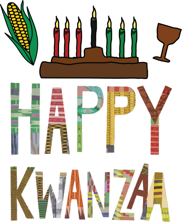 Transparent Kwanzaa Logo Design Line for Happy Kwanzaa for Kwanzaa