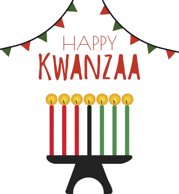 Transparent Kwanzaa Candlestick Kinara Candle for Happy Kwanzaa for Kwanzaa