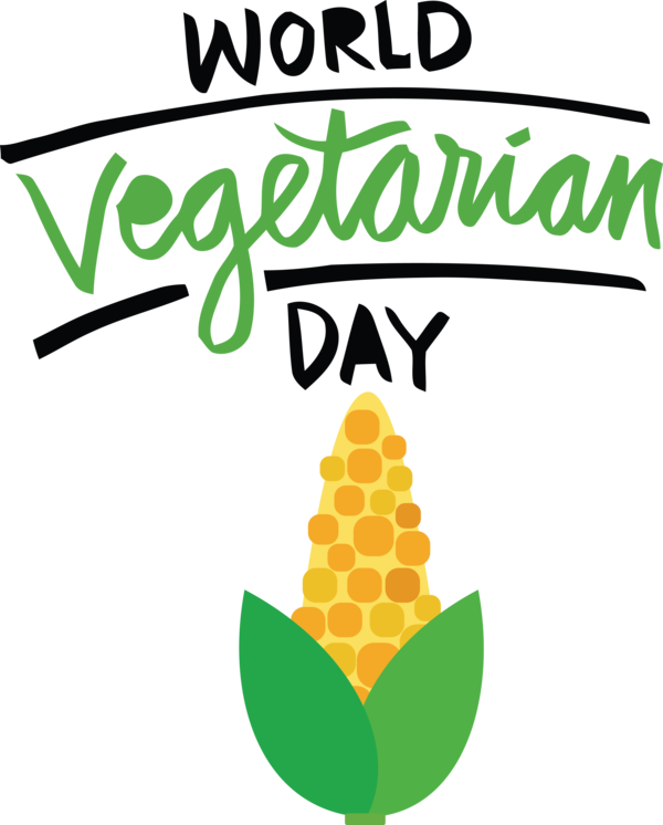 Transparent World Vegetarian Day Logo Design Leaf for Vegetarian Day for World Vegetarian Day