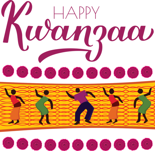 Transparent Kwanzaa Design Lettering Text for Happy Kwanzaa for Kwanzaa