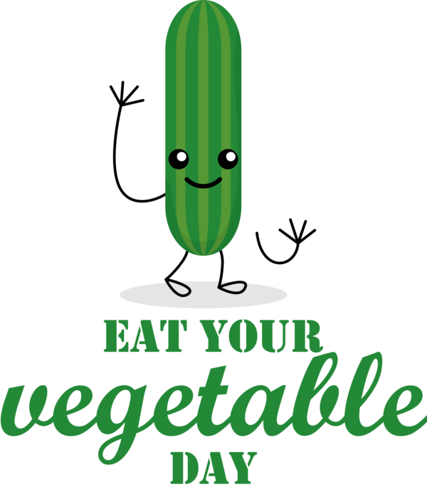 Transparent World Vegetarian Day Logo Cartoon Green for Eat Your Vegetables Day for World Vegetarian Day