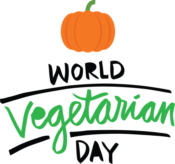 Transparent World Vegetarian Day Vegetable Pumpkin Logo for Vegetarian Day for World Vegetarian Day