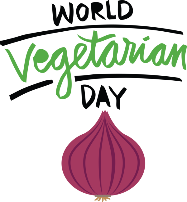 Transparent World Vegetarian Day Logo Cartoon Design for Vegetarian Day for World Vegetarian Day