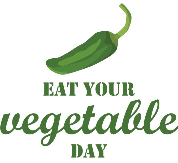 Transparent World Vegetarian Day Logo Vegetable Green for Eat Your Vegetables Day for World Vegetarian Day