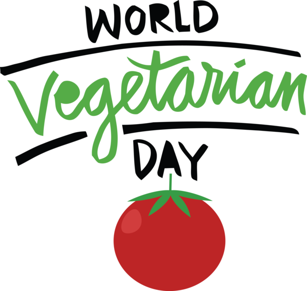 Transparent World Vegetarian Day Logo Plant Green for Vegetarian Day for World Vegetarian Day