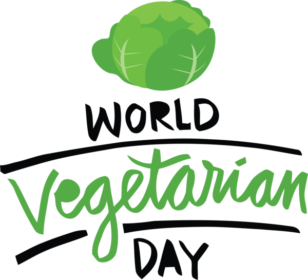 Transparent World Vegetarian Day Logo Leaf Plant stem for Vegetarian Day for World Vegetarian Day