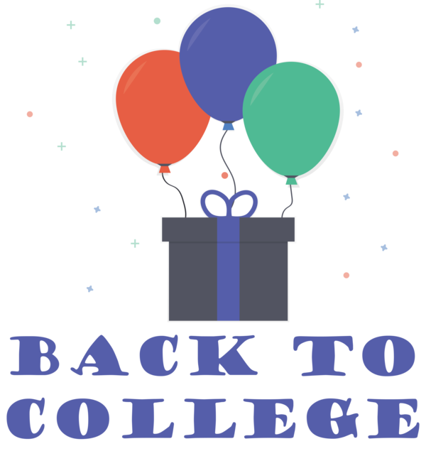Transparent Back to School Logo Balloon Design for Back to College for Back To School