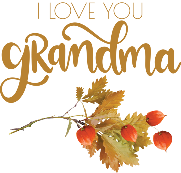 Transparent National Grandparents Day Leaf Floral design Twig for Grandmothers Day for National Grandparents Day