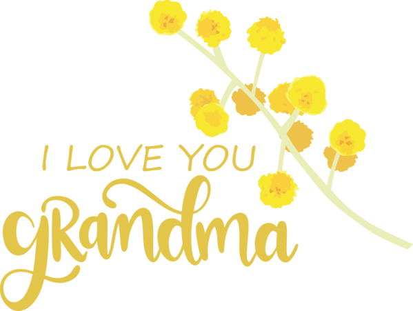 Transparent National Grandparents Day Floral design Cut flowers Logo for Grandmothers Day for National Grandparents Day