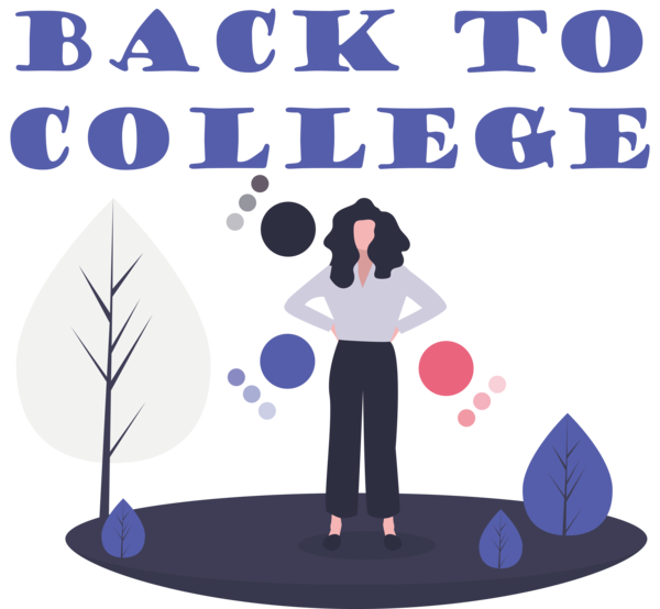Transparent Back to School Cartoon Line Purple for Back to College for Back To School