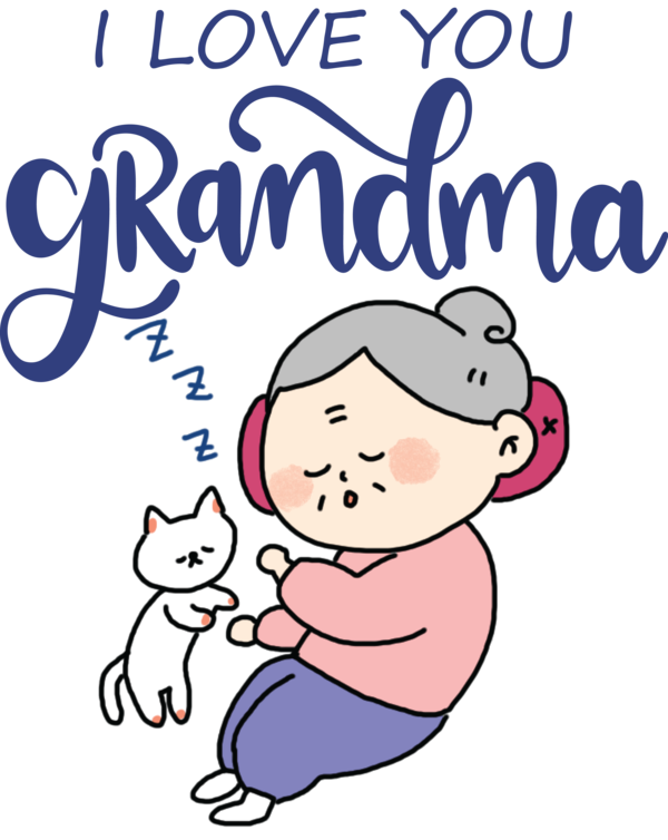 Transparent National Grandparents Day Cat Toddler M Happiness for Grandmothers Day for National Grandparents Day