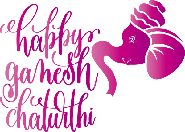 Transparent Ganesh Chaturthi Calligraphy Abstract art Drawing for Vinayaka Chaturthi for Ganesh Chaturthi
