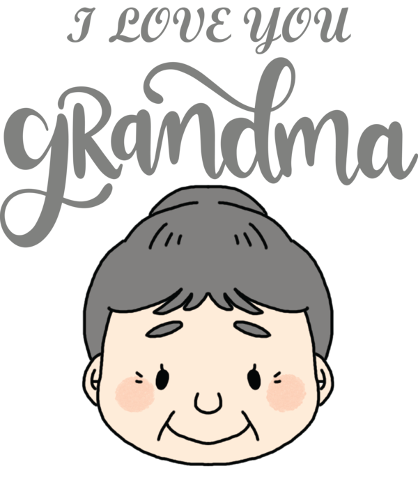 Transparent National Grandparents Day Smile Logo Cartoon for Grandmothers Day for National Grandparents Day