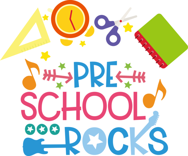 Transparent Back to School Yellow Text Design for Hello Pre school for Back To School