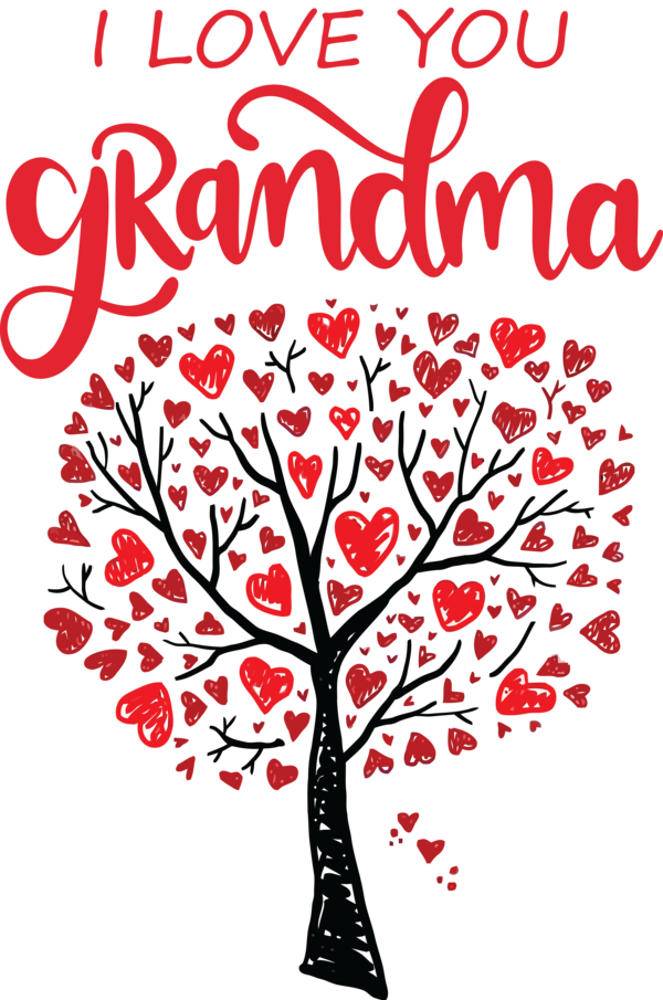 Transparent National Grandparents Day Heart  Tree for Grandmothers Day for National Grandparents Day