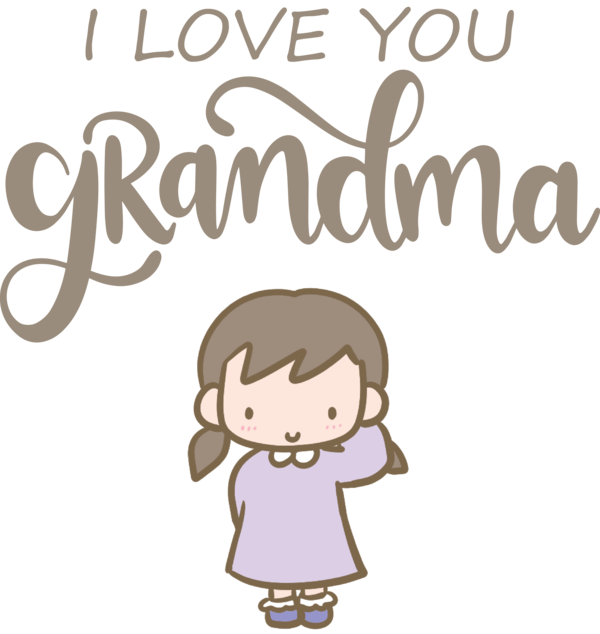 Transparent National Grandparents Day Toddler M Cartoon Human for Grandmothers Day for National Grandparents Day