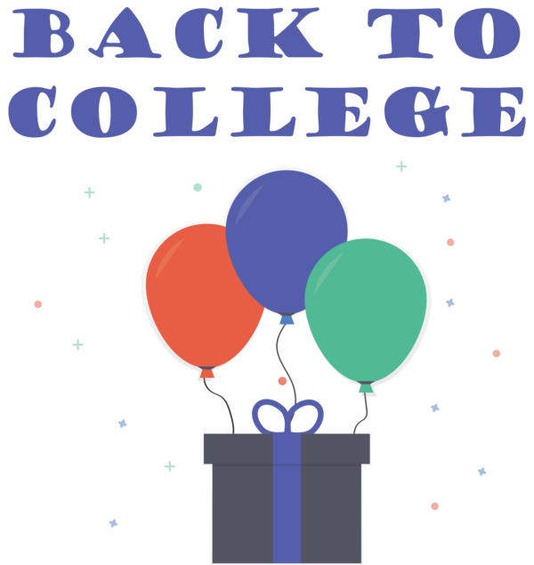 Transparent Back to School Balloon Line Design for Back to College for Back To School