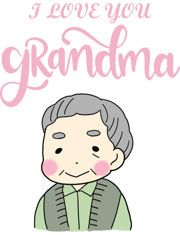 Transparent National Grandparents Day Face Smile Forehead for Grandmothers Day for National Grandparents Day