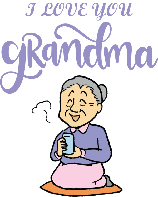 Transparent National Grandparents Day Cartoon Toddler M Happiness for Grandmothers Day for National Grandparents Day