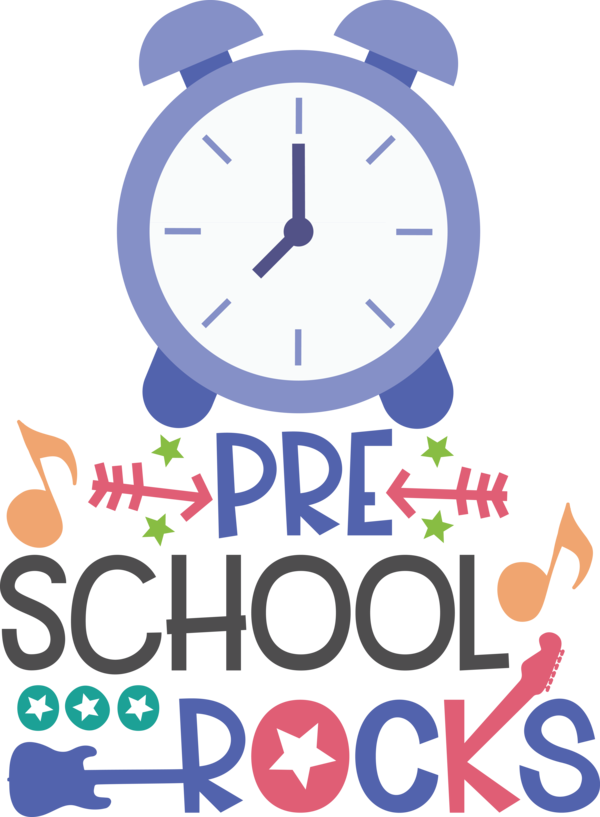 Transparent Back to School Alarm Clock Clock Design for Hello Pre school for Back To School