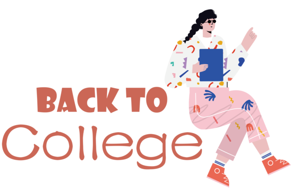 Transparent Back to School Logo Costume Font for Back to College for Back To School