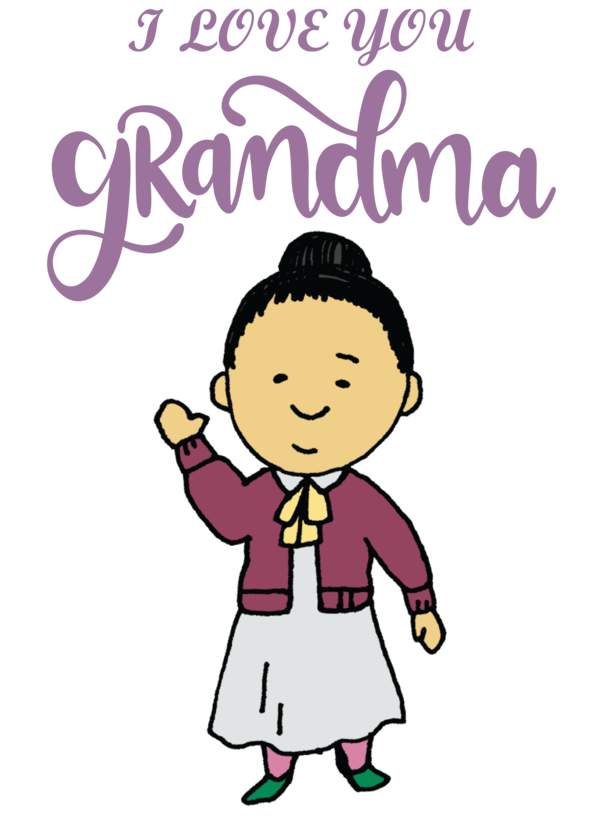 Transparent National Grandparents Day Toddler M Design Cartoon for Grandmothers Day for National Grandparents Day
