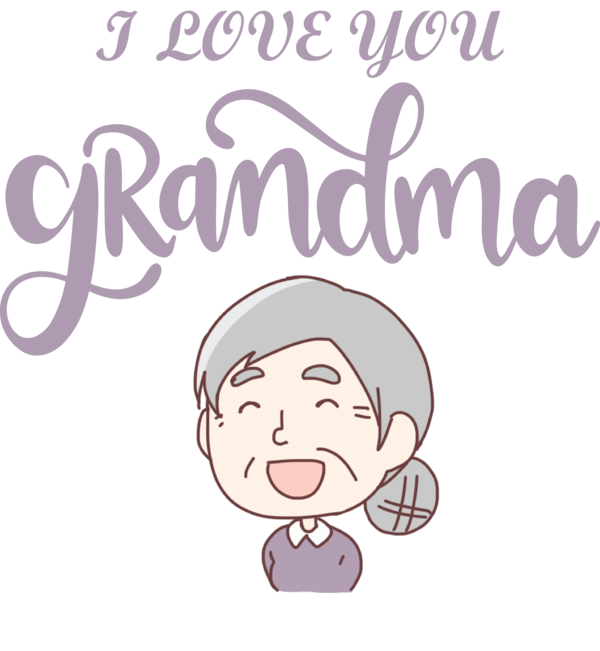 Transparent National Grandparents Day Human Cartoon Logo for Grandmothers Day for National Grandparents Day