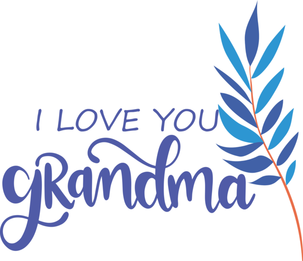 Transparent National Grandparents Day Logo Leaf Design for Grandmothers Day for National Grandparents Day