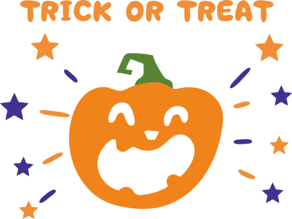 Transparent Halloween Party Logo Line for Trick Or Treat for Halloween