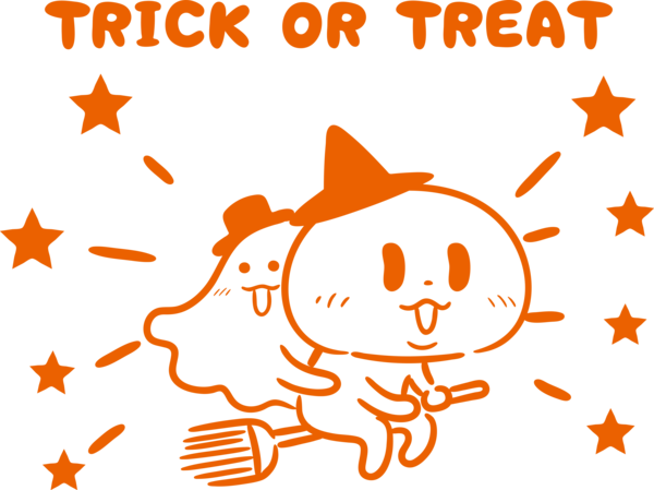 Transparent Halloween Cartoon Sticker Speech balloon for Trick Or Treat for Halloween