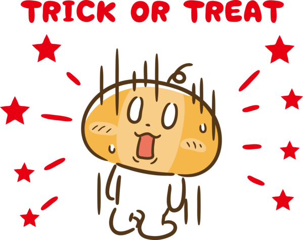 Transparent Halloween Cartoon Line Caricature for Trick Or Treat for Halloween