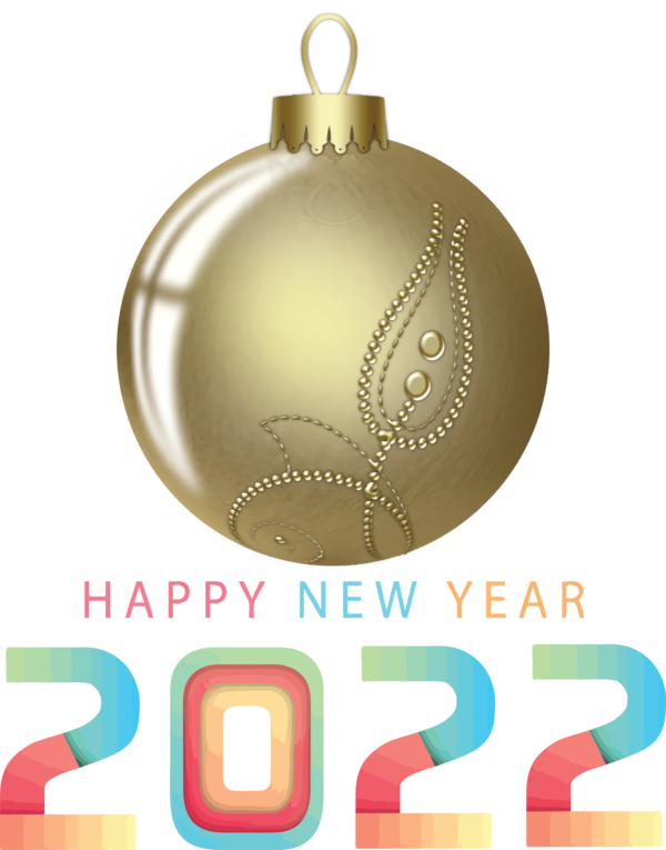 Transparent New Year Christmas Ornament M Font Bauble for Happy New Year 2022 for New Year