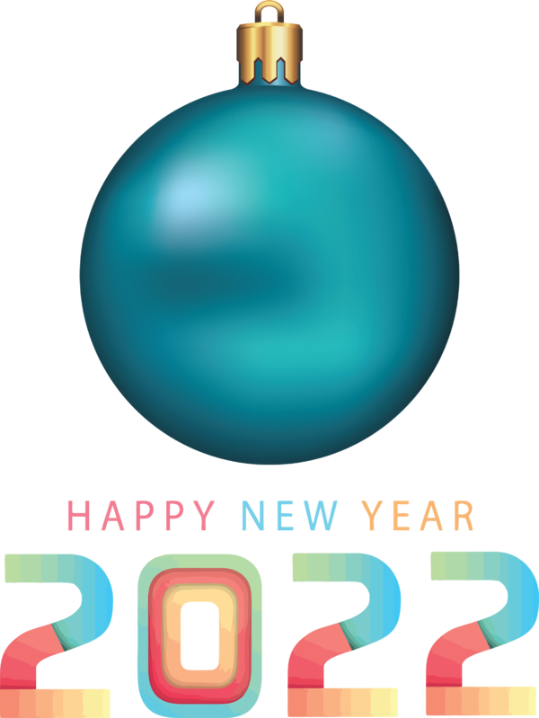 Transparent New Year Christmas Ornament M Sphere Bauble for Happy New Year 2022 for New Year