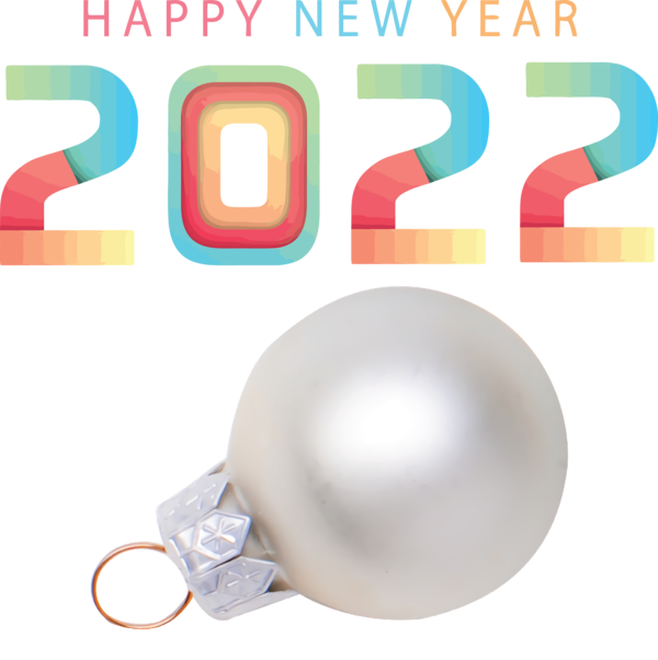Transparent New Year Line Balloon Font for Happy New Year 2022 for New Year