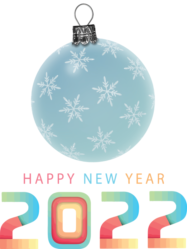 Transparent New Year Christmas Ornament M Font Bauble for Happy New Year 2022 for New Year