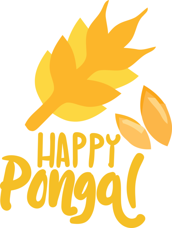 Transparent Pongal Flower Logo Yellow for Thai Pongal for Pongal