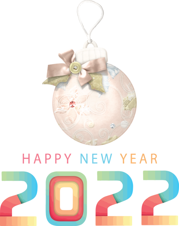Transparent New Year Bauble HOLIDAY ORNAMENT Christmas Ornament M for Happy New Year 2022 for New Year