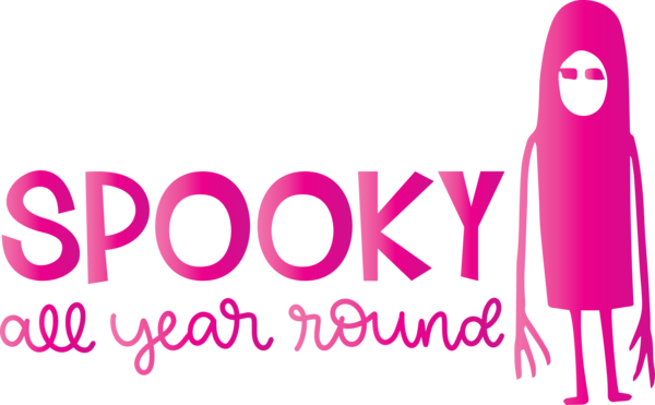 Transparent Halloween Logo Line Design for Halloween Boo for Halloween