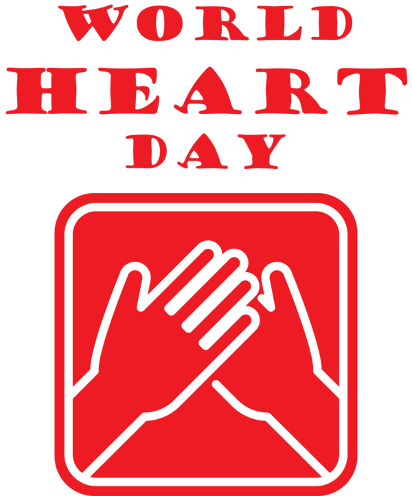 Transparent World Heart Day Logo Red for Heart Day for World Heart Day