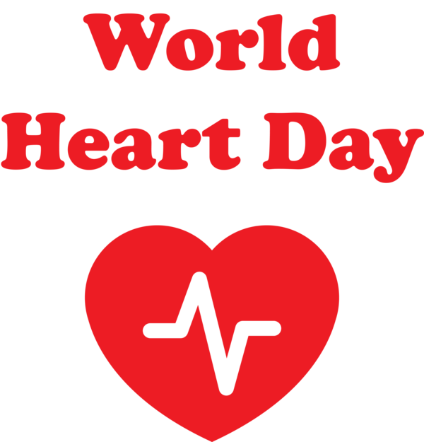 Transparent World Heart Day Logo Text Conflagration for Heart Day for World Heart Day