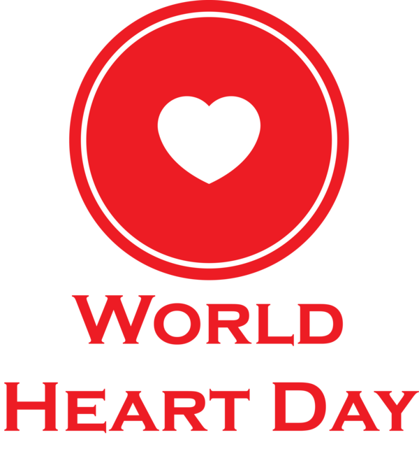 Transparent World Heart Day Logo  M-095 for Heart Day for World Heart Day
