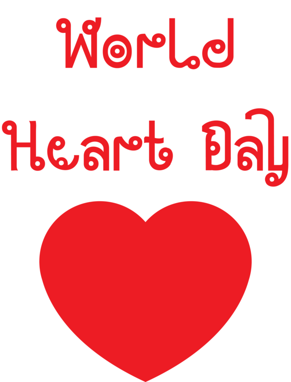 Transparent World Heart Day M-095 Heart Red for Heart Day for World Heart Day