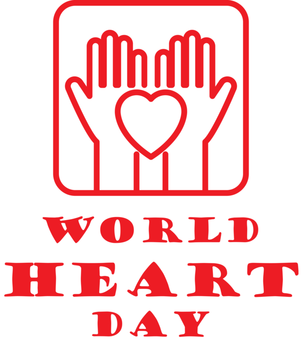 Transparent World Heart Day Logo M-095 for Heart Day for World Heart Day