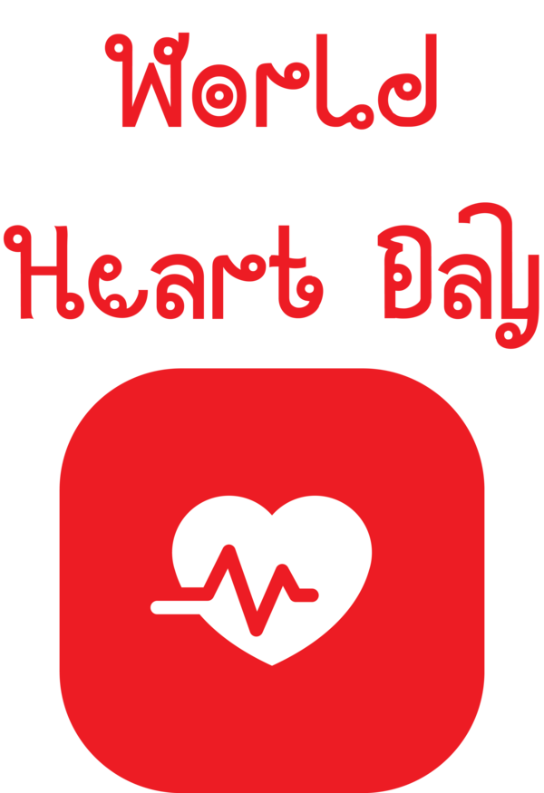 Transparent World Heart Day My Head & My Heart  Adhesive for Heart Day for World Heart Day