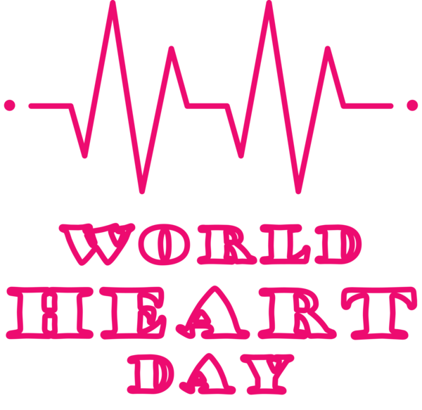 Transparent World Heart Day Logo Line Meter for Heart Day for World Heart Day